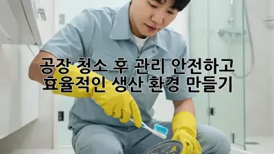 공장 청소 후 관리: 안전하고 효율적인 생산 환경 만들기